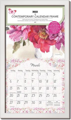 LANG Contemporary Wall Calendar Frame - White, large in Saudi Arabia
