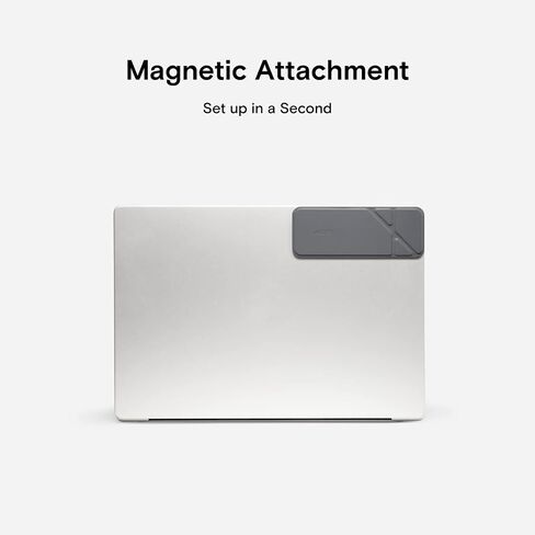 MOFT Magnetic Laptop iPhone Holder, Slim Foldable Adjustable Phone Monitor Side Mount for Laptop, Portable Computer Expansion Bracket (Grey) in Kuwait