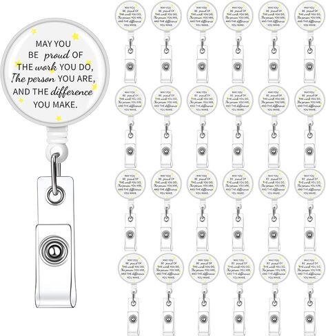 36 Pcs Customer Service Week Appreciation Retractable ID Badge Holder Pastor Gift May You Be Proud of The Difference You Make Badge Reel with Clip Employee EVS Xmas Gift (Colorful) in Saudi Arabia
