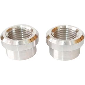2 Pcs Aluminum Female Weld On Bung, NPT Weldable Fuel Tank Fitting (1/2 NPT)