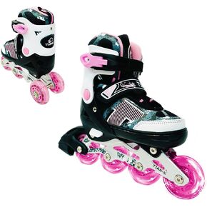 Boys Girls Adjustable Inline Skates Roller Skates 2 in 1 Convertible Roller Blade for Children Kids