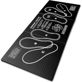 SmithShaper Squat Mat Knee Mat - 30.75" Length -Squats Leg Muscle Targeting - Folds to 0.90-inch Thick Exercise Kneeling Mat - Ab Rollouts - Knee Pushups Pad - NBR Black