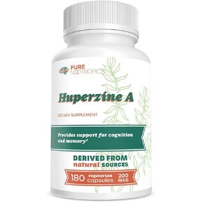 Huperzine A 200 mcg – Cognitive and Memory Support – 180 Vegetarian Capsules