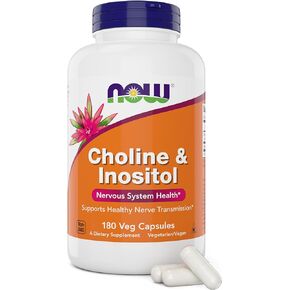 NOW Choline & Inositol, 180 Veg Capsules