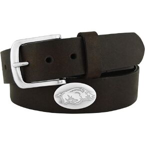 ZEP-PRO Men's Arkansas Razorbacks Leather Concho Belt