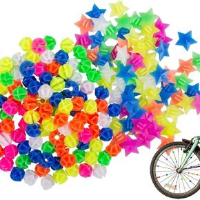 216PCS Assorted Colors Bike Bicycle Wheel Spokes Plastic Clip Bead
