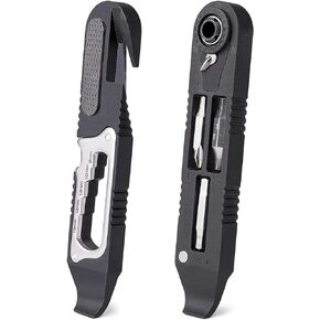 Bike Tire Repair Kit & Mini Ratchet Wrench - Bike Tire Levers with Ratcheting Screwdriver, Cone Wrench - Bike Tool Kit for MTB/Road Bicycle