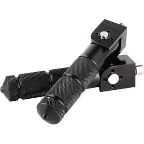 Motorcycle Foot Peg Foldable, Rear Footpeg 8MM Electric Car Bicycle 90 Degree Folding Passenger Footpeg Supports(Black)