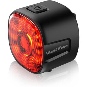 Semaho Smart Bike Tail Light, Bicycle Brake Sensing Rear Bike Light, IP66 Waterproof Rechargeable 6 Modes Safety Warning LED Bike Light, MTB Bike Cycling Safety Accessories, Nightrider Bike Rear Light