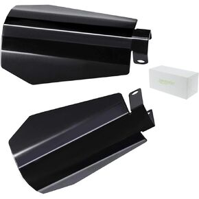 Amavoler Handguards Black Coffin Cut Stainless Steel Hand Guards Compatible With Harley Touring Street Glide Road King Electra Glide Bagger 2014-2021 (Large size)