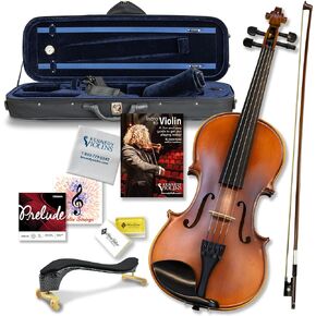 Bunnel Premier Violin Outfit 1/2 Size - Carrying Case and Accessories Included — Solid Maple Wood and Ebony Fittings By Kennedy Violins