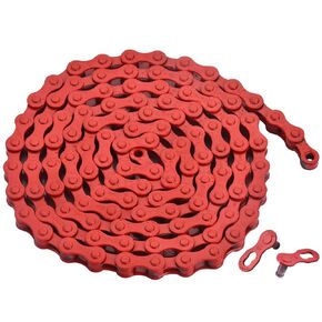 ZONKIE Single-Speed Bicycle Chain 1/2 x 1/8 Inch 116 Links (Black, 1/2" ×1/8" 116 links)