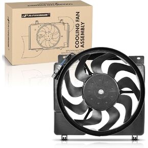 A-Premium Engine Radiator Cooling Fan Assembly Compatible with Select Jeep Models - Cherokee 1987-2001, Comanche 1987-1992, Wagoneer 1987-1990 - Replace# 67400782