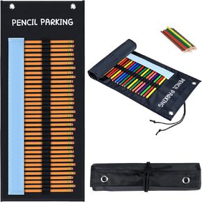 Pencil Parking Pocket Chart for Classroom Organizer 2 Pack Roll up Pencil Dispenser for Kids Teachers School Storage
