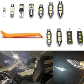 أضواء علامة جانبية LED من Civic لـ 2016-2021 Honda Civic Sedan Coupe Hatchback عدسة مدخنة Sidemarker Amber LED Turn Signal / White LED Running / Position / Parking Lights OEM # H02551127N
