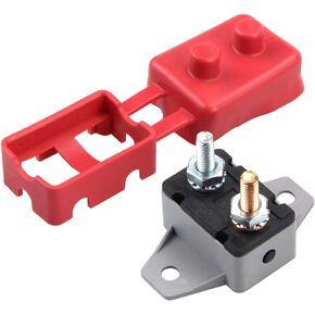 ZOOKOTO 12V/24V Stud Bolt Type Manual Reset Circuit Breaker 50A with Cover for Marine Boat, Battery Chargers, Trucks, Buses, Electric Cars, car Engines,etc in Kuwait
