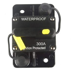 30A 40A 50A 60A 80A 100A 125A 150A Audio Circuit Breaker Auto Car Stereo Inline Fuse Holders Inverter, Manual Reset 12V-24V DC for Automotive Marine Boat Audio System Protection (125A)
