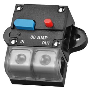 Fuse Holders Inverter Circuit Breaker Car Audio Solar Energy Inline Circuit Breaker Fuse Inverter with Waterproof Cover for Motor Auto Car Marine Boat (300A)