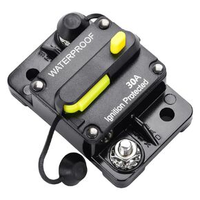 60 Amp Circuit Breaker, Huazu Inline Fuse Inverter with Manual Reset for Car Audio RV ATV Marine Boat Truck Trolling Motors 12V- 48V DC Water Proof (Surface Mount-60A)