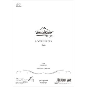 Tomoe River FP 52gsm Glue-bound Paper Pad by SANZEN, 8.27 x 11.7 Inches (A4-size), White, 100 Sheets (SR-A4LW)