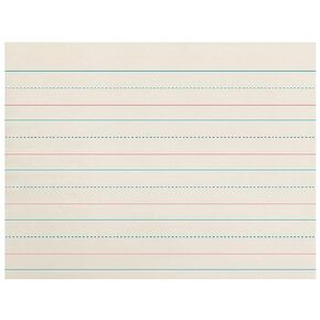 Pacon PACZP2610 Zaner-Bloser Dotted Midline Newsprint Paper, 10.5" x 8", White, 500 Sheets