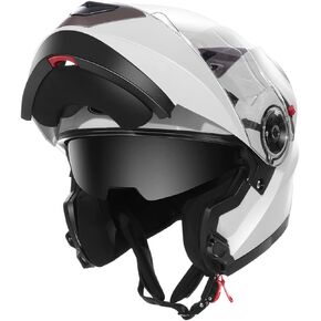 YEMA Helmet Motorcycle Modular Full Face Helmet DOT Approved - YEMA YM-925 Motorbike Racing Unisex-Adult Helmet with Sun Visor