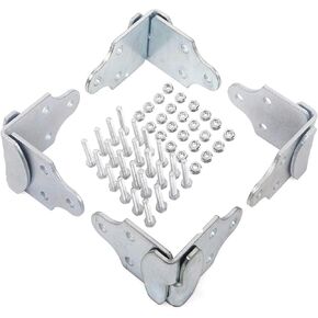 ELITEWILL 4 Sets Trailer Wood Sides Brackets Latch Rack Stake Body Gates Corner - with Screws
