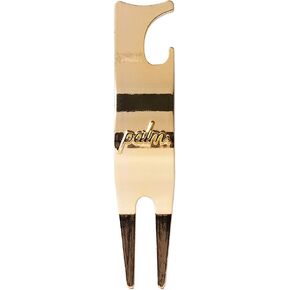 أداة إصلاح Palm Divot، تصميم مريح 4 في 1، على شكل حرف U من أعلى إلى راحة النوادي، فتاحة زجاجات، خفيفة الوزن وقوية (ذهبي)