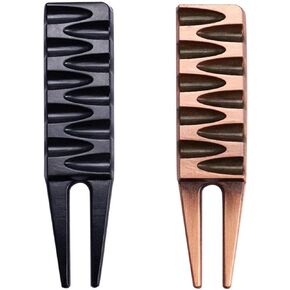 2 Pieces Golf Divot Tool Divot Repair Tool Golf Green Divot Repair Tool Copper Golf Divot Tools Golf Accessories for Divot Tool Metal