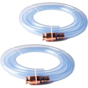 wadoy Siphon Hose Gas/Oil/Water/Fuel Transfer Siphon Hand Pump Self Priming Shaker Hose 6' (2 Pack)