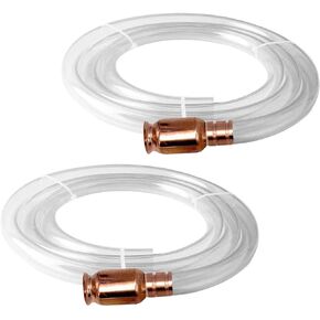 wadoy Siphon Hose Gas/Oil/Water/Fuel Transfer Siphon Hand Pump Self Priming Shaker Hose 6' (2 Pack)