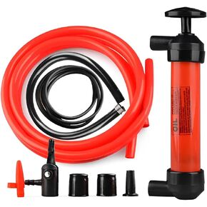 Car Siphon Transfer Pump Kit, 200cc Siphon Hand Pump Kit Fluid Fuel Extractor Suction Tool, Multi-Purpose Manual Oil Pump Fuel Liquid Transfer Pump for Oil Gasoline Water Liquids and Air