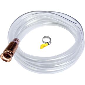 Siphon Hose 1/2" x 10 Foot, Shaker Siphon Hose for Fuel Transfer Pump - Gas Siphon Pump for Gasoline, Oil, Diesel, Water, Liquid