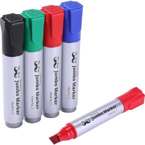 Mr. Pen- Jumbo Permanent Markers, 4 Pack, Assorted Color, Chisel Tip, Large, King, Color Permanent Markers Set, Huge Poster Markers