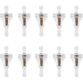 BRAVECOW 10pcs Universal 1/4" Fuel Filters Small Engine Inline Carb Fuel Gas Filters For Dirt Bike ATV UTV Motorcycle Snowmobile