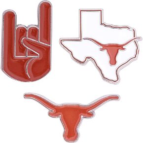 University of Texas Lapel Pins Longhorns UT Austin Logo Enamel Made of Metal (Pin Set)