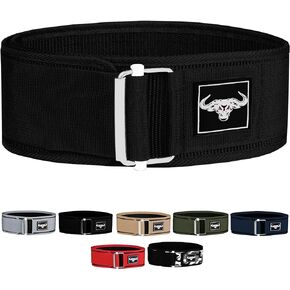 IBRO Quick Locking Premium Weight Lifting Belt - Powerlifting, Cross Training for Men and Women - 4 Inch Back Support, Metal Buckle - Professional Fitness, Olympic Lifting, Deadlift