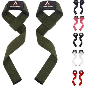 Alpha Sports Lifting Strap for Heavy weightlifting, Gym workout, Deadlifting and powerlifting strap with comfortable neoprene padding along with 23 inch cotton, durable deadlifting strap for men and women.