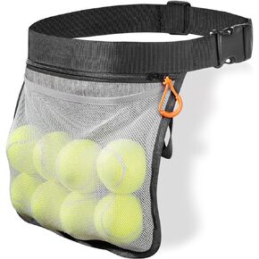 VISEMAN Tennis Ball Band Holder, Waist Bag Holding 8 Pickleball or Tennis Balls for Women Men, Tennis Balls Carrying Accessory