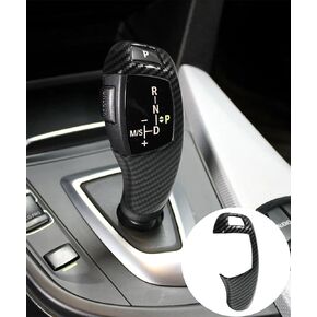 Carbon Fiber Car Gear Shift Knob Cover,Car Sticker Decals Gear Shift Knob Cover,Carbon Fiber Pattern for F20 F30 F31 F34 X5 F15 X6 F16 X3 F25 X4 F26 F1 Accessories