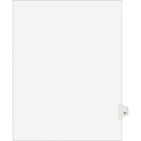 Avery Legal Dividers, Premium Individual Tab Titles, Letter Size, Side Tabs, 21, Pack of 25 (01021)