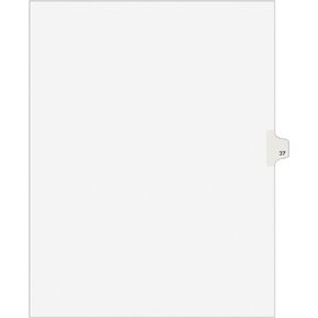 Avery Legal Dividers, Premium Individual Tab Titles, Letter Size, Side Tabs, 37, Pack of 25 (01037)