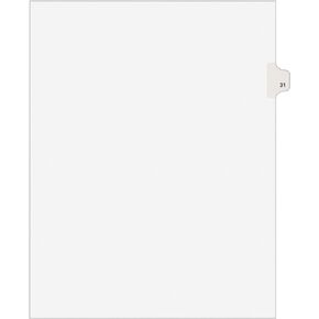 Avery Legal Dividers, Premium Individual Tab Titles, Letter Size, Side Tabs, 31, Pack of 25 (01031)
