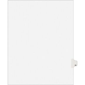 Avery Legal Dividers, Premium Individual Tab Titles, Letter Size, Side Tabs, 45, Pack of 25 (01045)