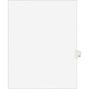 Avery Legal Dividers, Premium Individual Tab Titles, Letter Size, Side Tabs, 41, Pack of 25 (01041)