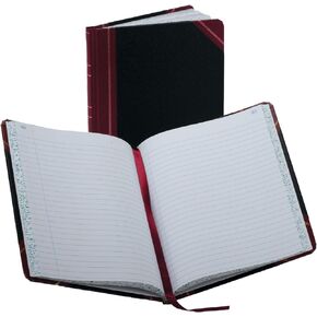 Boorum & Pease 38150R دفتر السجل/الحساب، قاعدة السجل، أسود/أحمر، 150 صفحة، 9 5/8 × 7 5/8