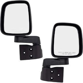 Driver and Passenger Manual Side View Mirrors Textured Replacement for 55395061AD 55395060AD