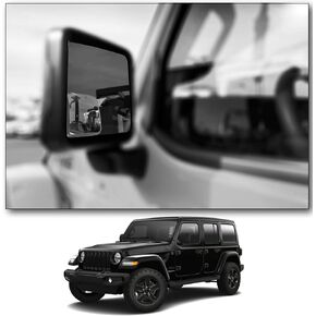 Custom Blind Spot Mirrors- Compatible with 2020-Present Jeep Gladiator | blind spot mirrors compatible with Jeep Gladiator JT| NXTGEN Extended View Blind Spot Mirrors