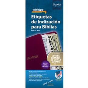 Tabbies Catholic Spanish Large Print Gold-Edged Bible Indexing Tabs, Old & New Testament + Catholic Books, 96 Tabs Inc. 77 Books & 25 Ref. Tabs (58337)