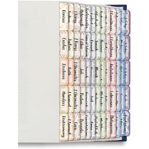 Better Office Products Bible Tabs, Old and New Testament, 75 Laminated Bible Index Tabs (66 Book Names + 9 Blanks), Christian Bible Journaling Adhesive Tabs (Harmonious Themed Backgrounds)